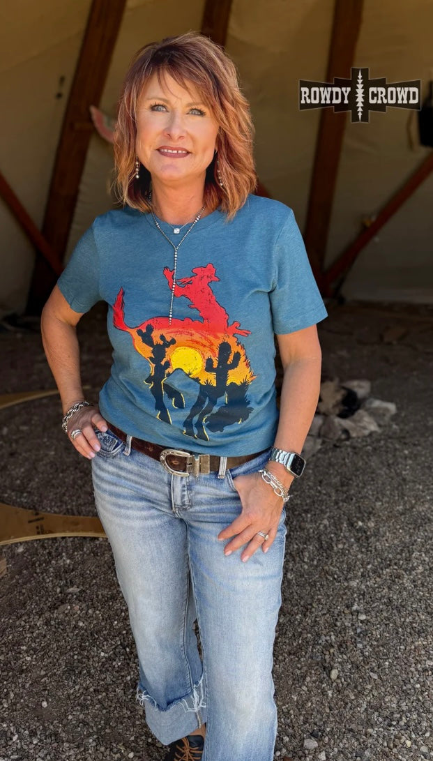 Blue Bronc Tee