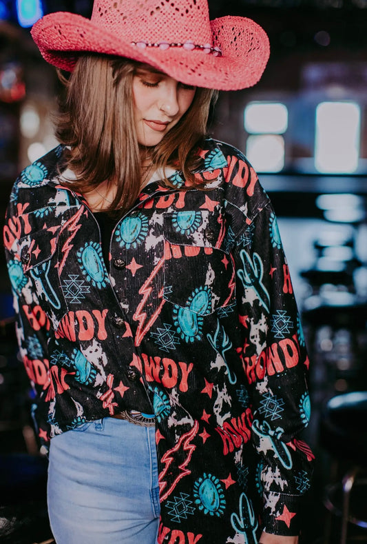 Black Howdy Shacket