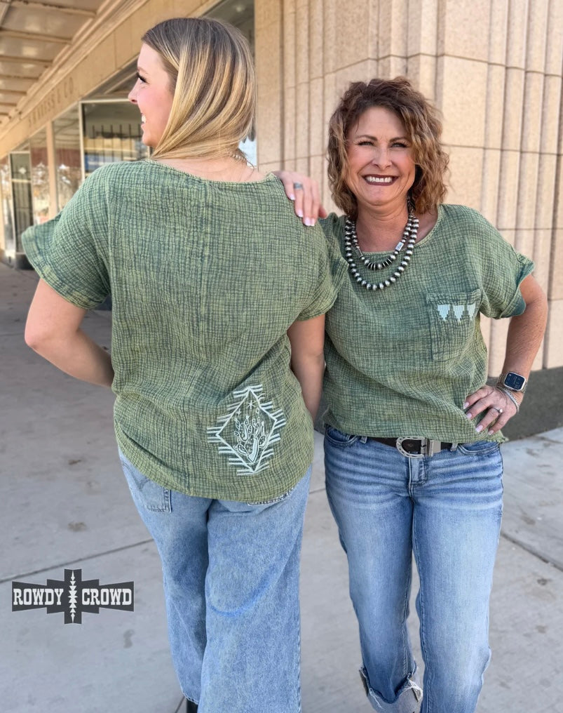 Green Waffle Shirt