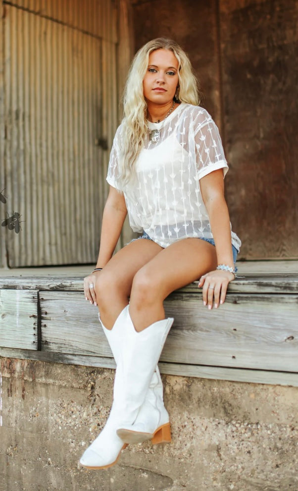 Cream Lace Shirt