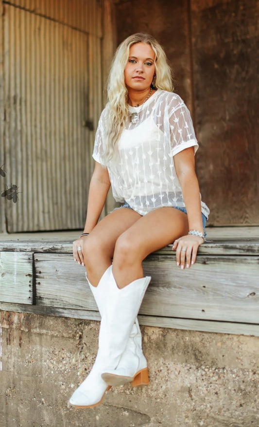 Cream Lace Shirt