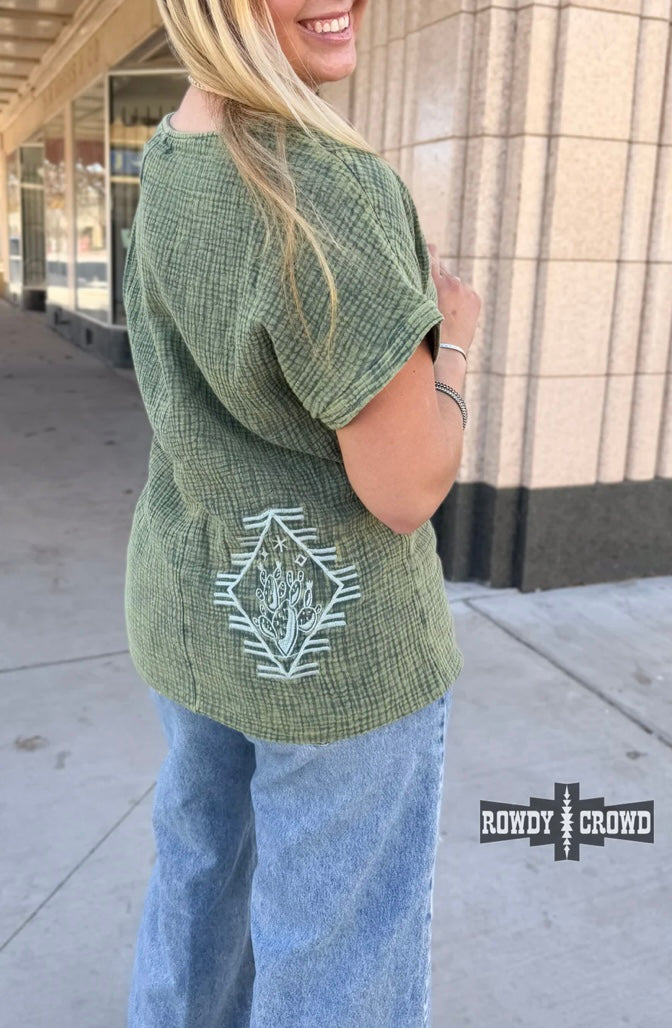 Green Waffle Shirt